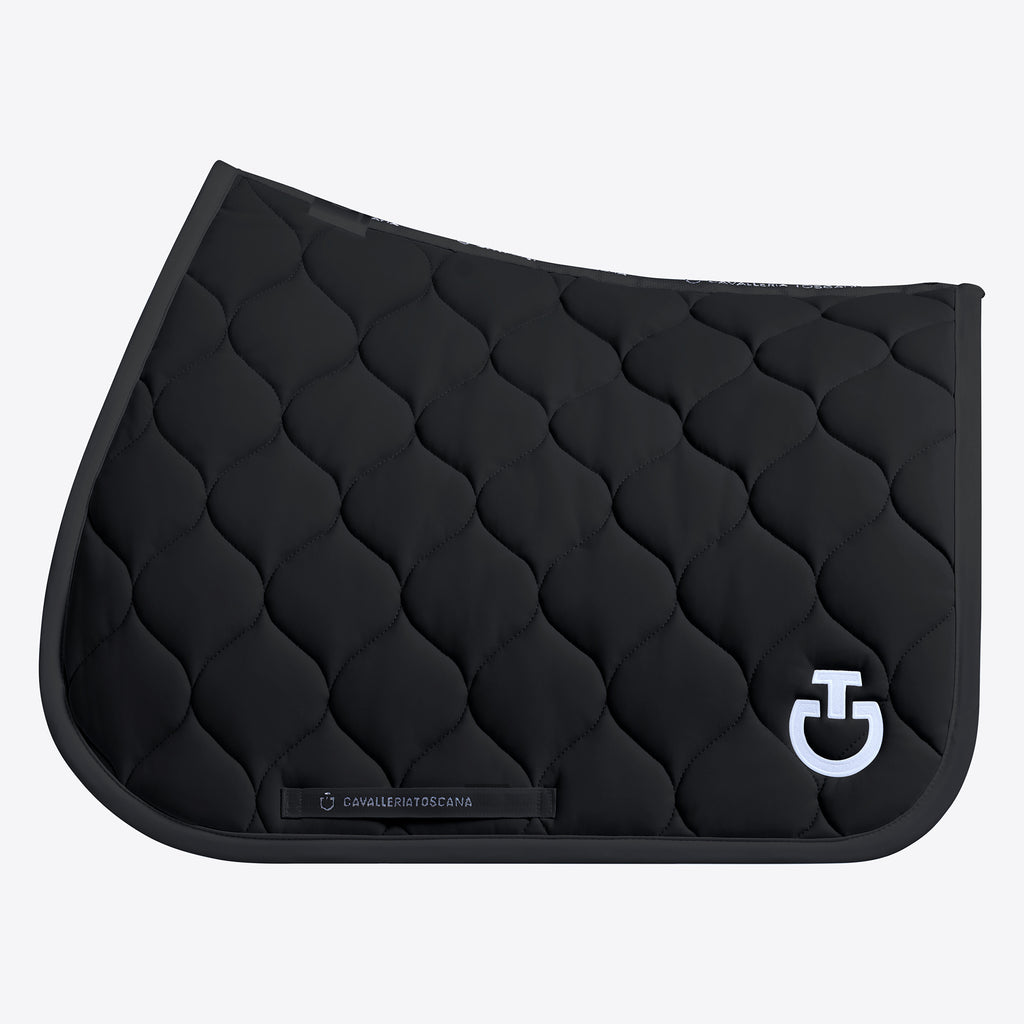 Tapis de selle New Circular Quilted Jersey Cavalleria Toscana – Noir