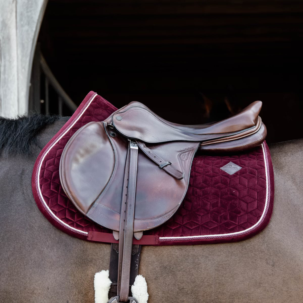Tapis de selle Velvet Jumping Kentucky – Bordeaux