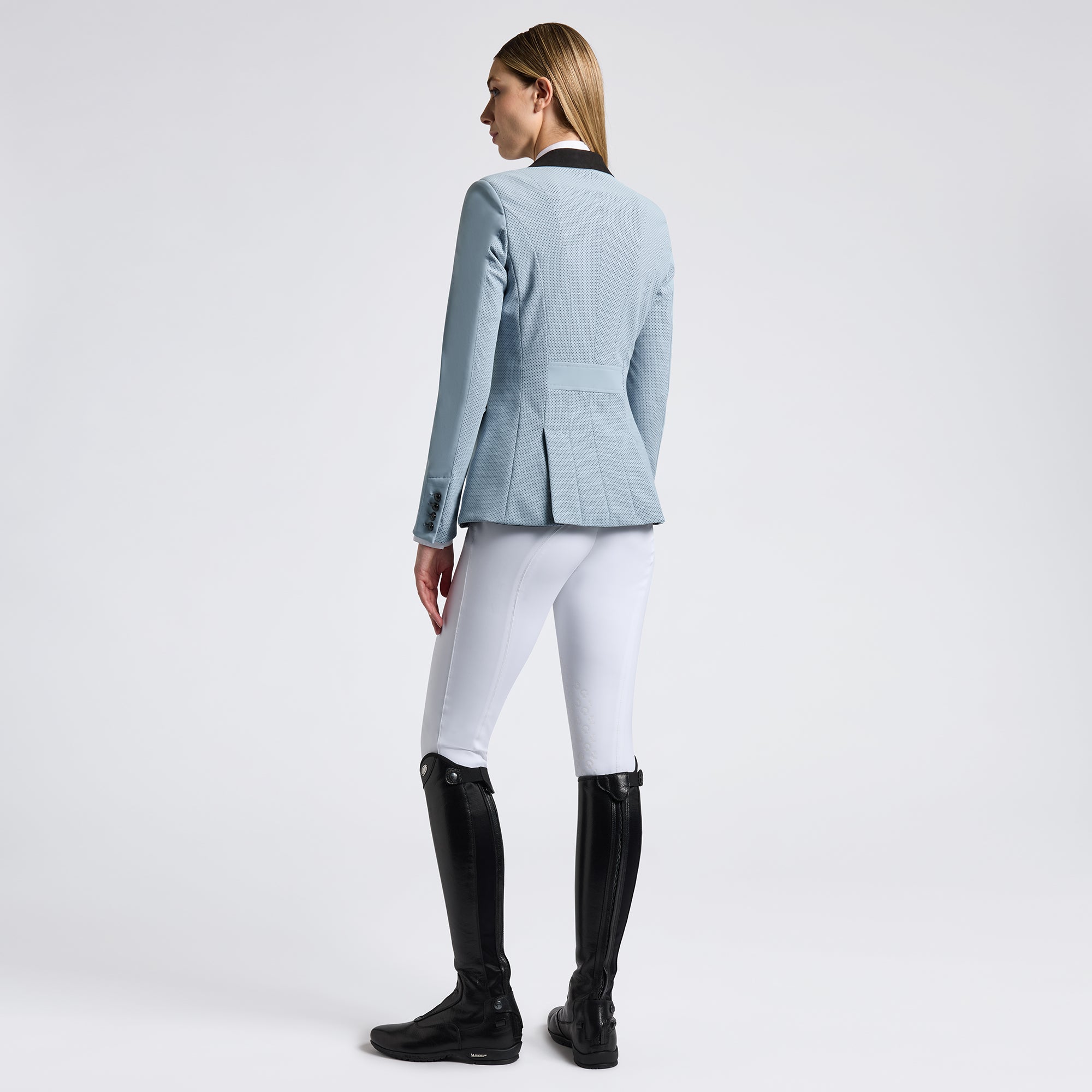 Veste de concours femme Cavalleria Toscana perforée – Sky Blue