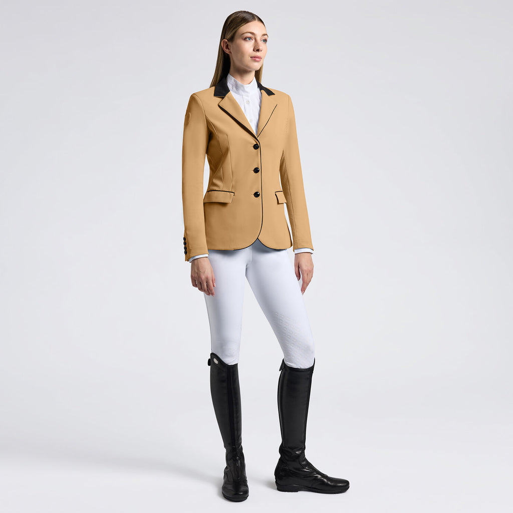 Veste de concours femme Cavalleria Toscana perforée – Tan