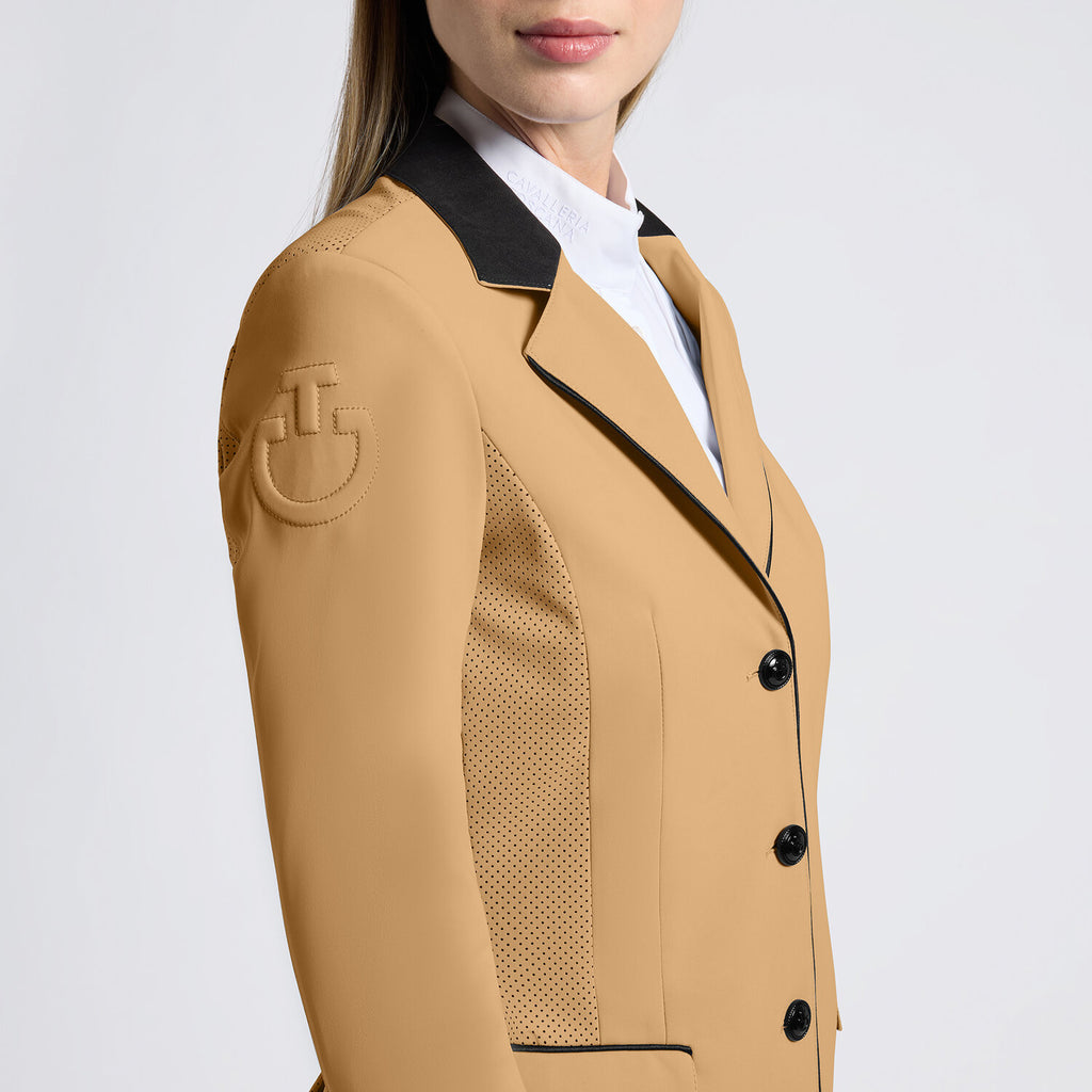 Veste de concours femme Cavalleria Toscana perforée – Tan