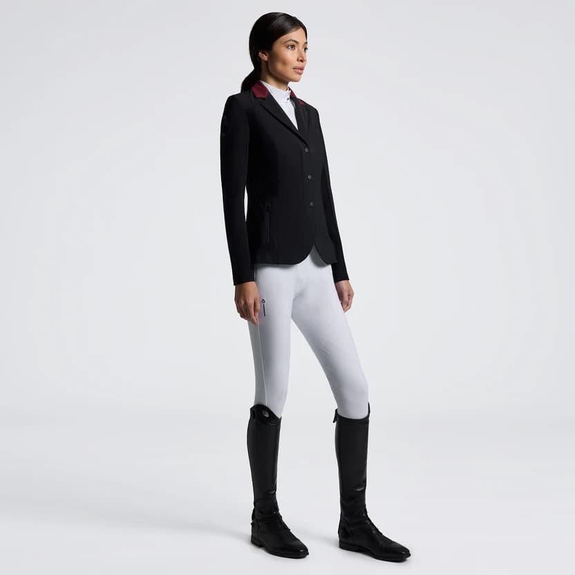 Veste de concours femme Revolution noir et bordeaux Cavalleria Toscana