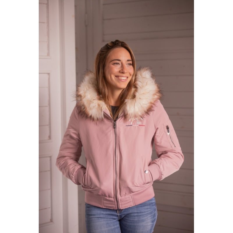 Bombers Lyon Rose Poudré – Blouson Femme Déperlant