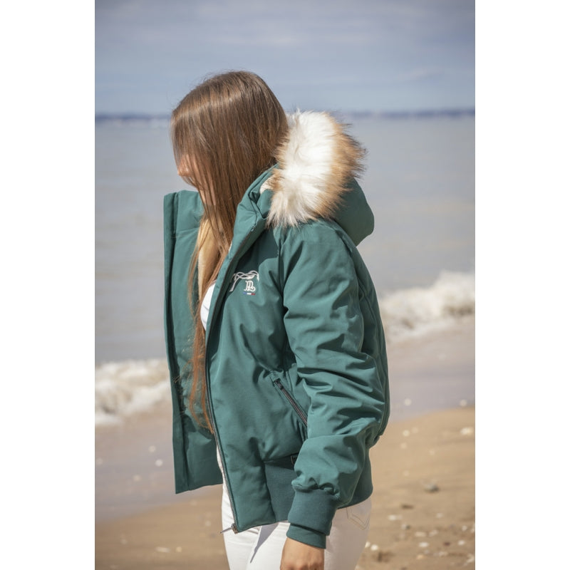 Bombers Step Vert Foncé – Blouson Femme Chaud et Élégant