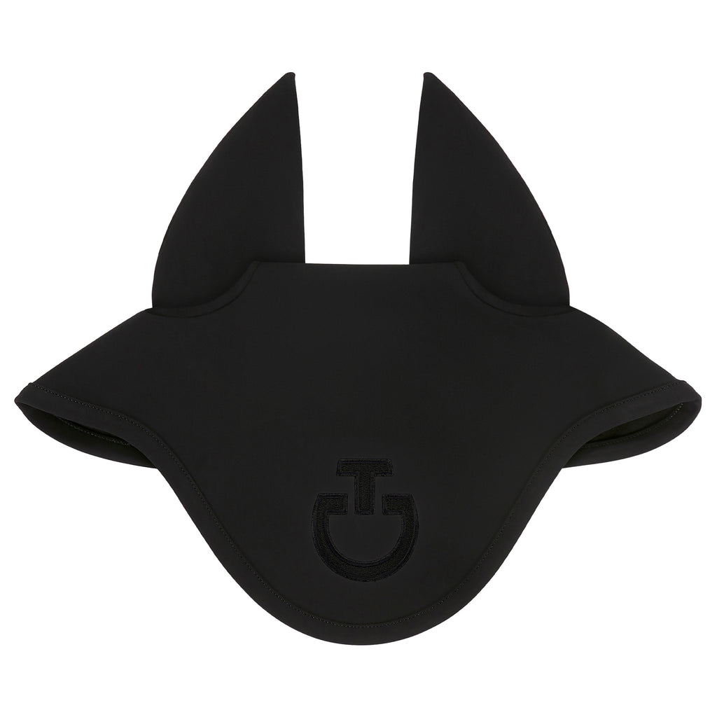 Bonnet cheval Cavalleria Toscana en jersey technique – Noir galon logo Noir