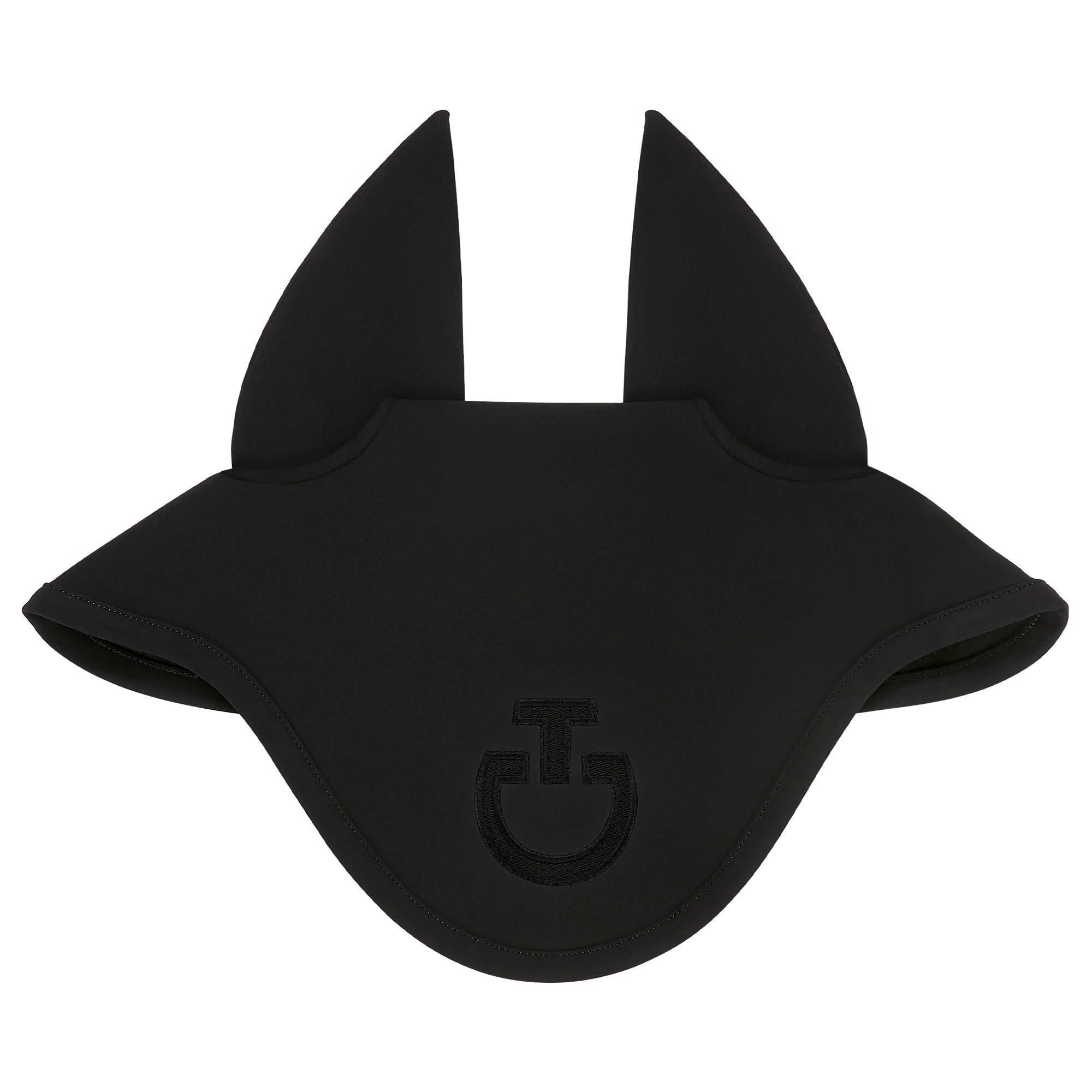 Bonnet cheval Cavalleria Toscana en jersey technique – Noir galon logo Noir