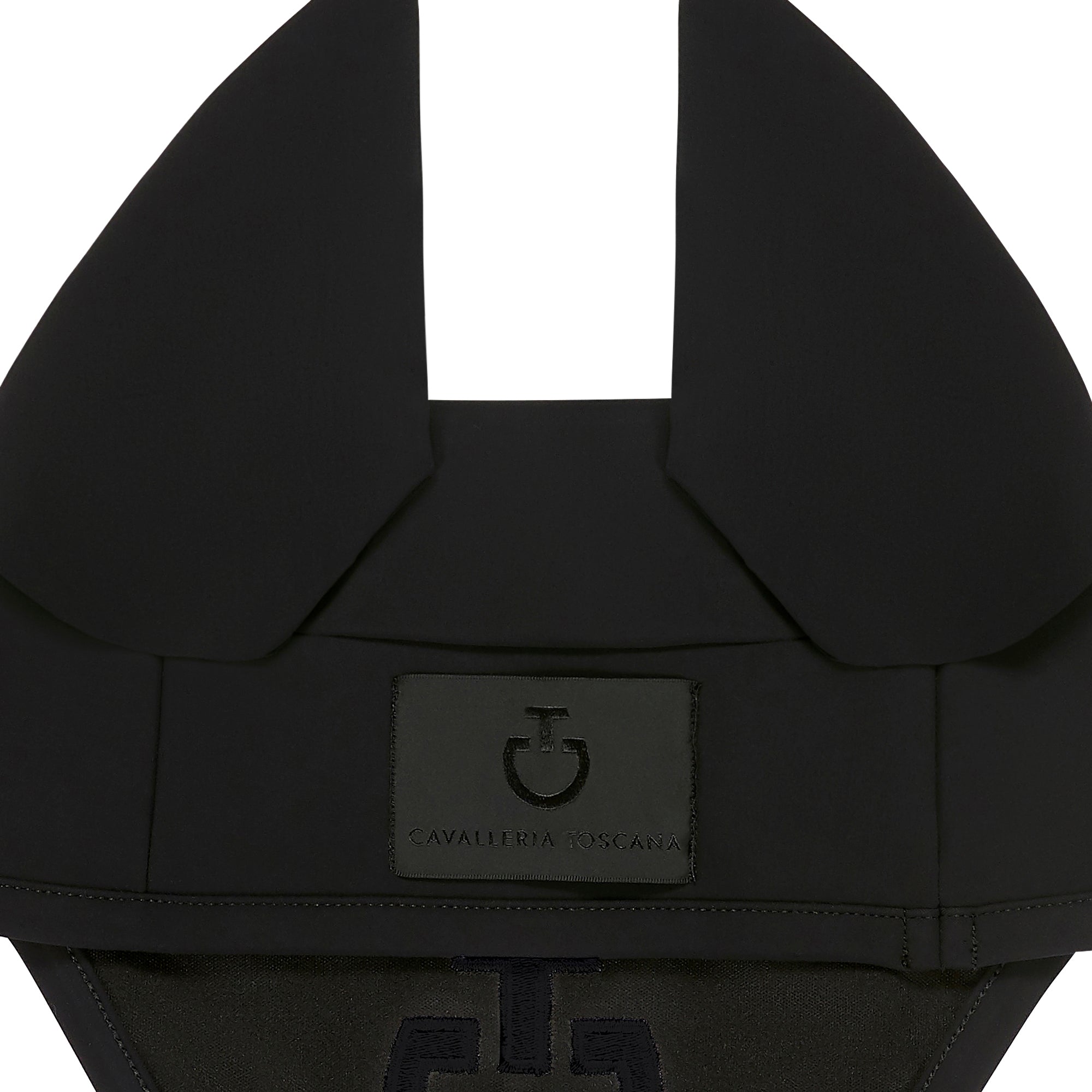 Bonnet cheval Cavalleria Toscana en jersey technique – Noir galon logo Noir