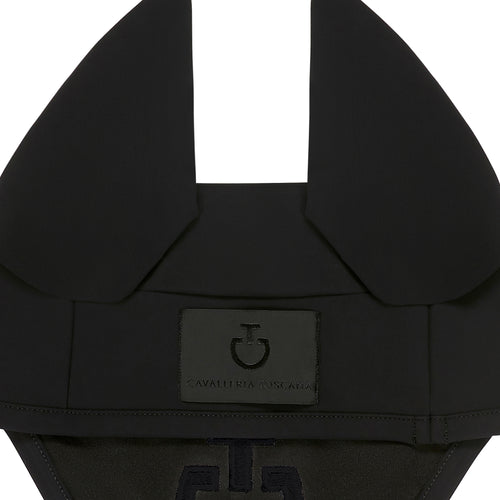 Bonnet cheval Cavalleria Toscana en jersey technique – Noir galon logo Noir