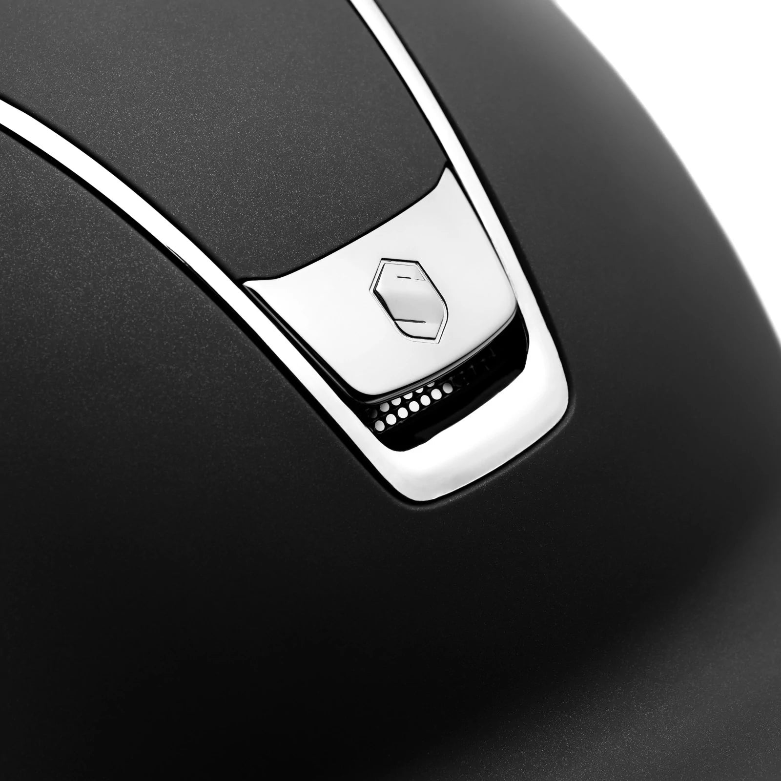 Casque d’équitation Samshield 2.0 – Noir Mat, Liseret & Blason Chrome