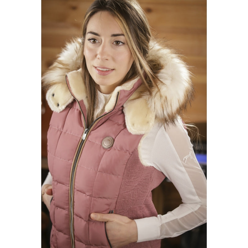 Doudoune New Roge Vieux Rose – Doudoune Sans Manches Femme