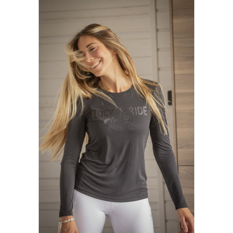 Lovely T-shirt Pénélope – Manches longues, Anthracite