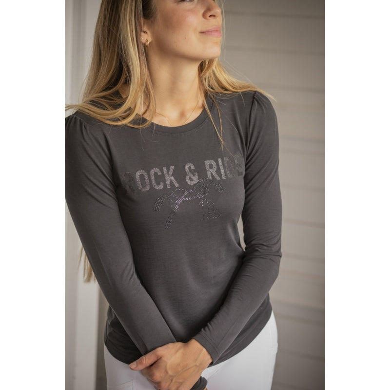 Lovely T-shirt Pénélope – Manches longues, Anthracite