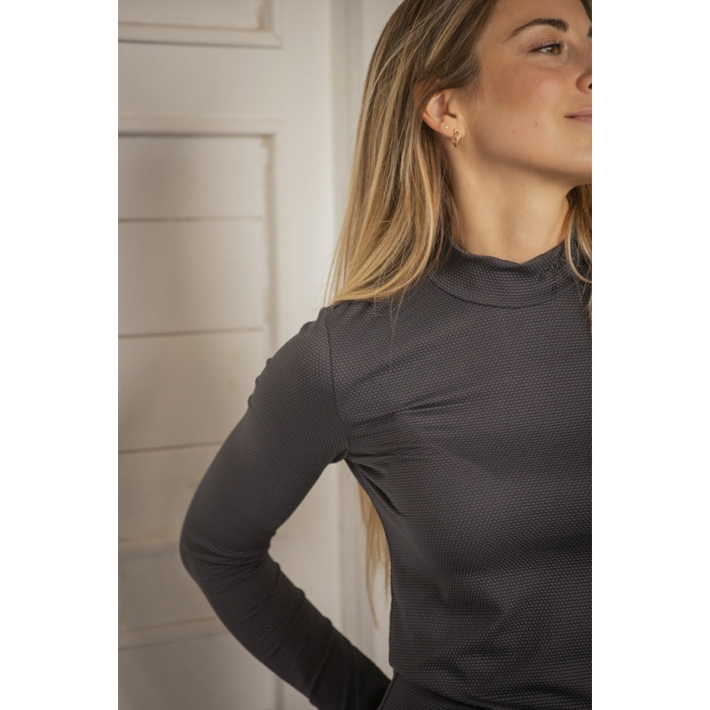 Polo d’équitation manches longues Tutty Pénélope – Noir