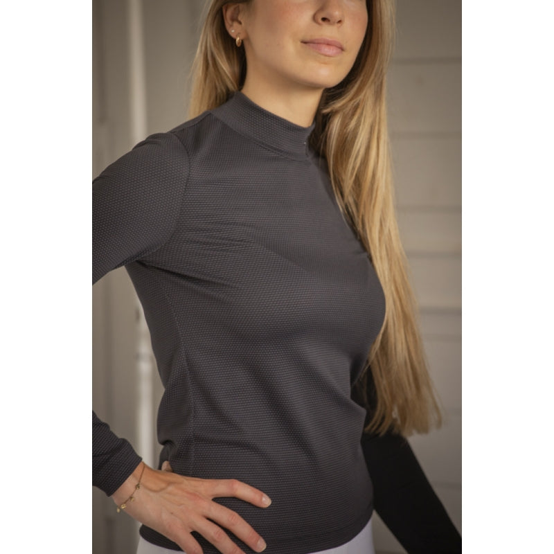 Polo d’équitation manches longues Tutty Pénélope – Noir