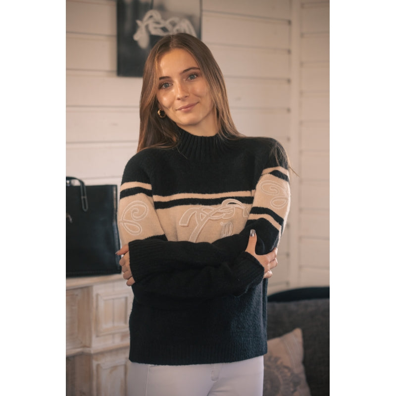 Pull PL-Noris Pénélope – Noir & Camel