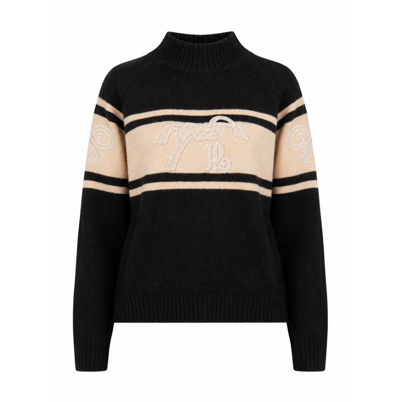 Pull PL-Noris Pénélope – Noir & Camel