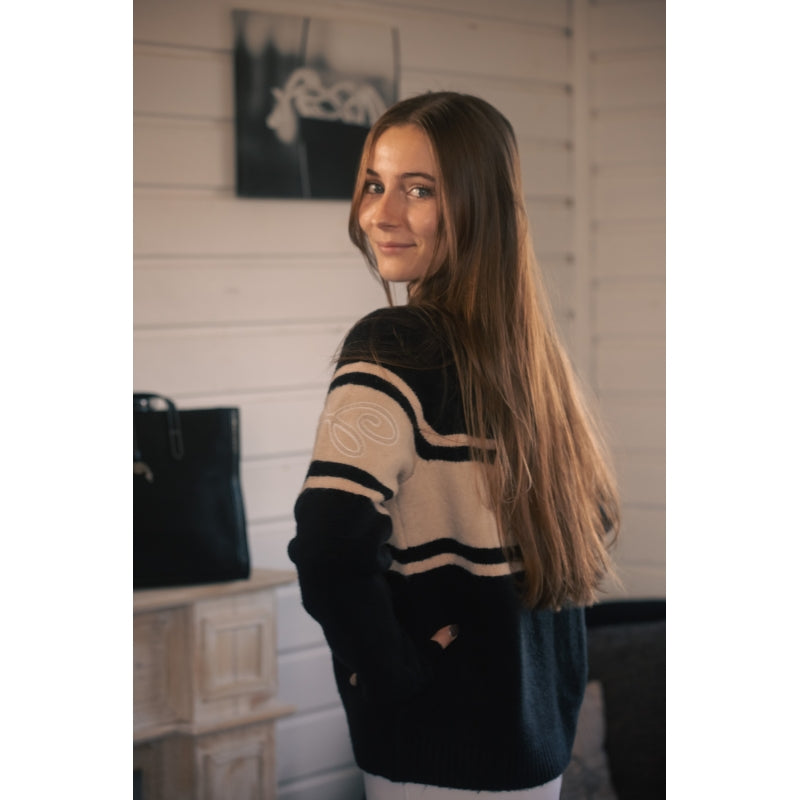 Pull PL-Noris Pénélope – Noir & Camel
