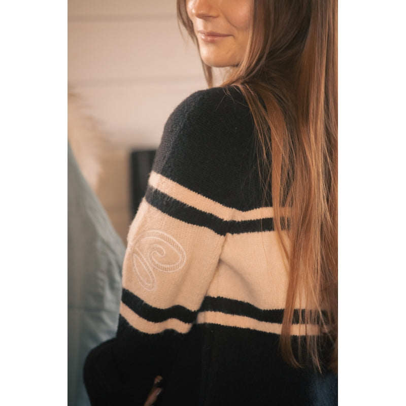 Pull PL-Noris Pénélope – Noir & Camel