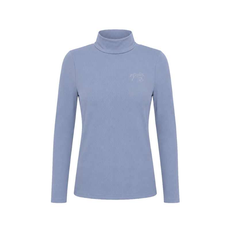 T-shirt technique manches longues -Charlotte Pénélope – Bleu Gris