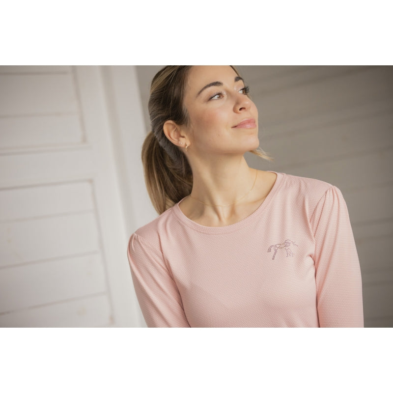 T-shirt Techty Honey Pénélope – Manches longues, Rose pâle