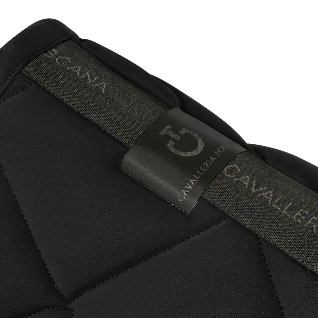 Tapis de selle Cavalleria Toscana Diamond quilted en jersey - Noir