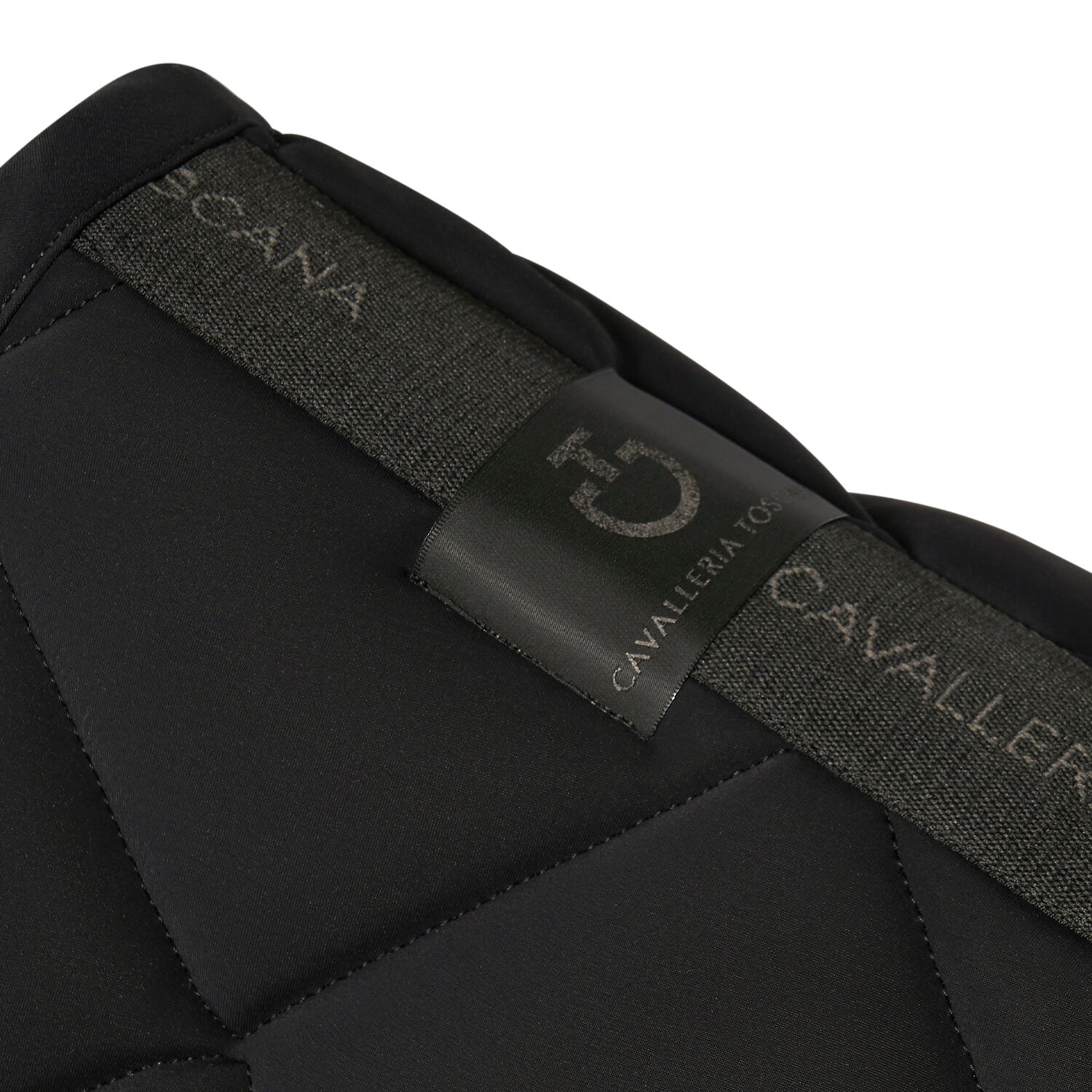 Tapis de selle Cavalleria Toscana Diamond quilted en jersey - Noir