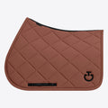 Tapis de selle Cavalleria Toscana Diamond quilted en jersey - Terre de Sienne