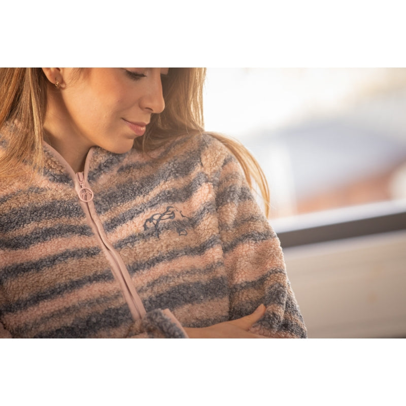 Veste Polaire PL-Opaline Pénélope – Rose & Gris